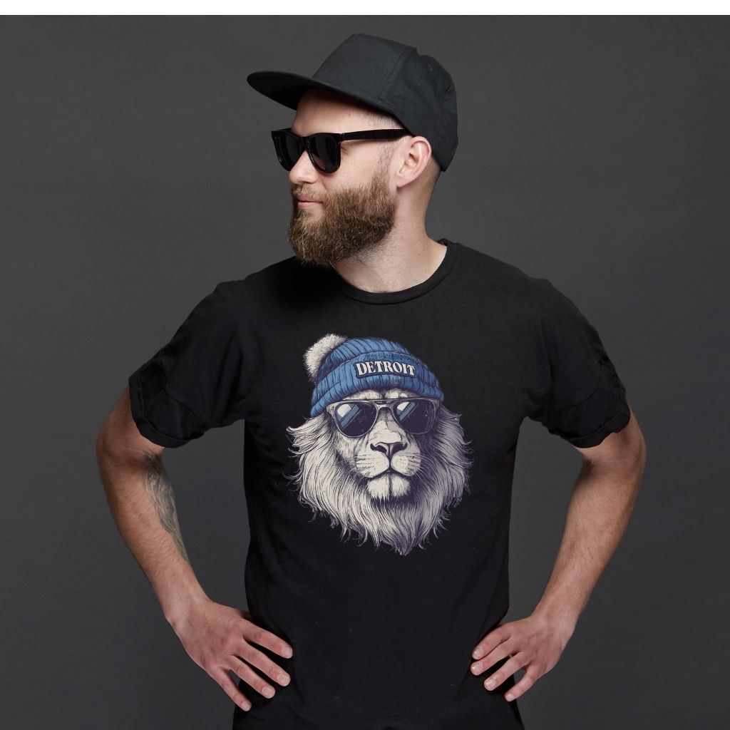 Detroit Lions graphic t-shirt with unique design