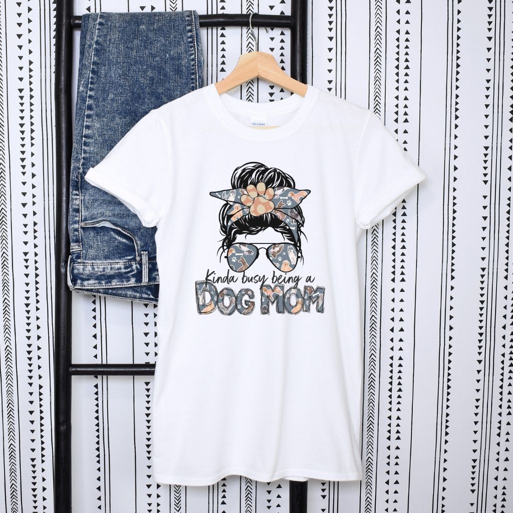 cute pet mom tshirt for casual wear