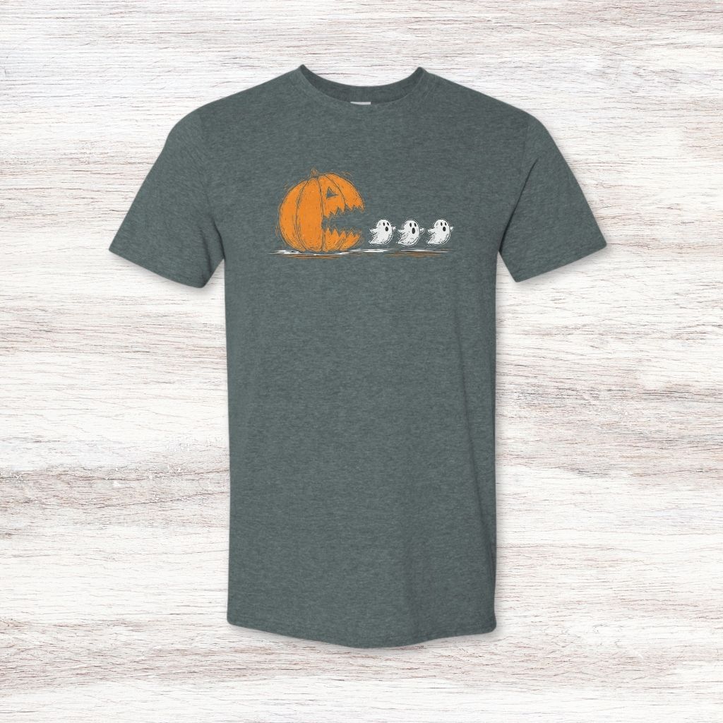 cute ghost and pumpkin gaming Halloween shirt