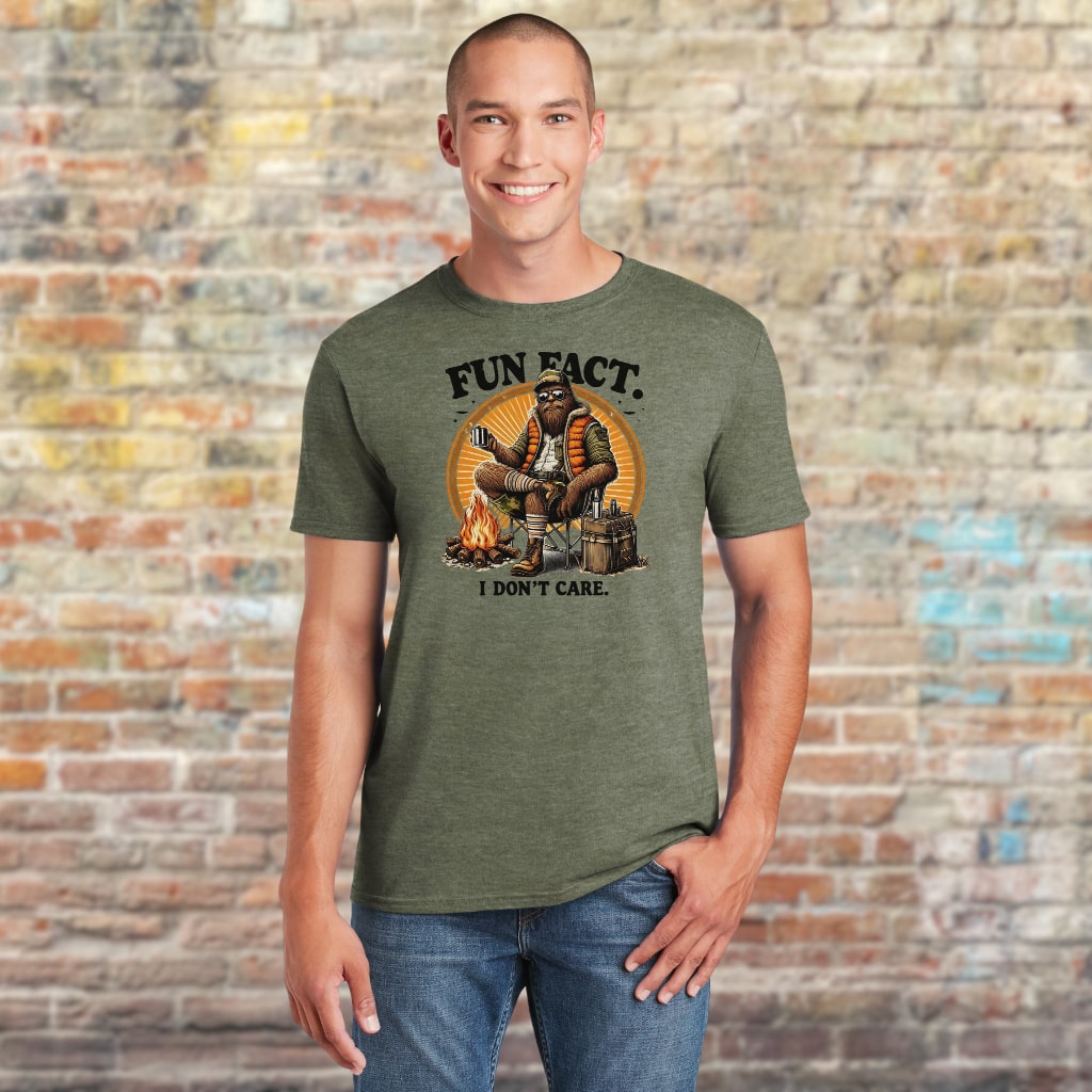 Funny Bigfoot graphic tee for men with sarcastic quote