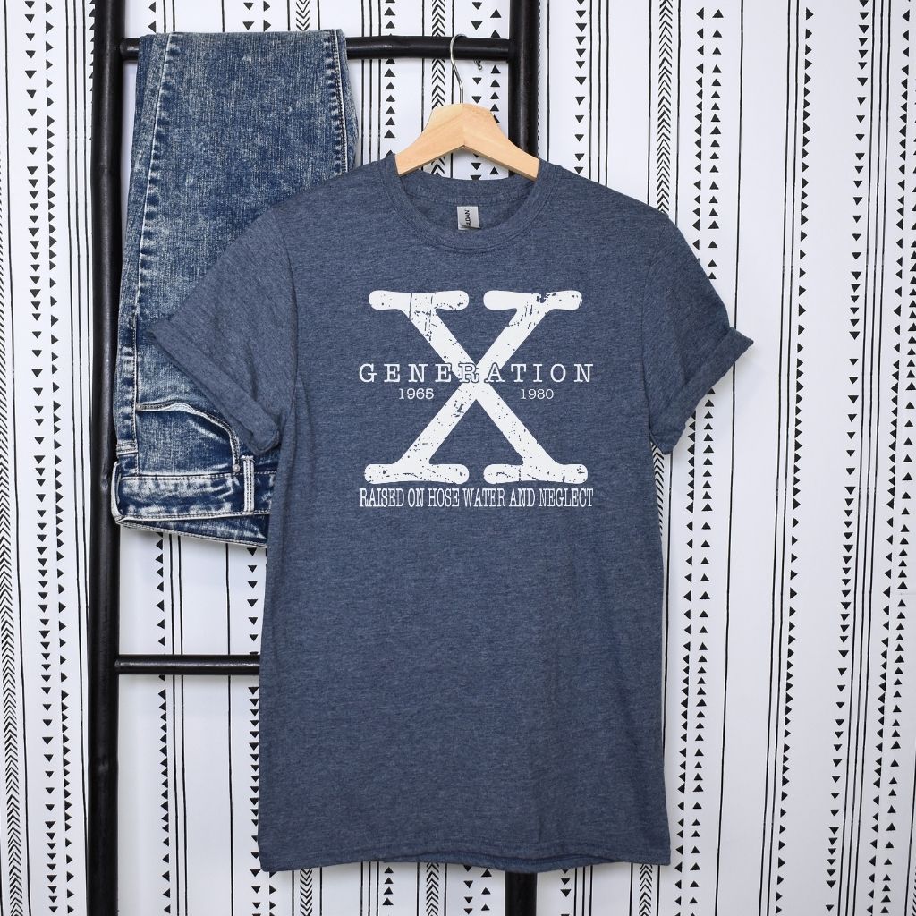 humorous gen x nostalgia shirt polyester cotton blend