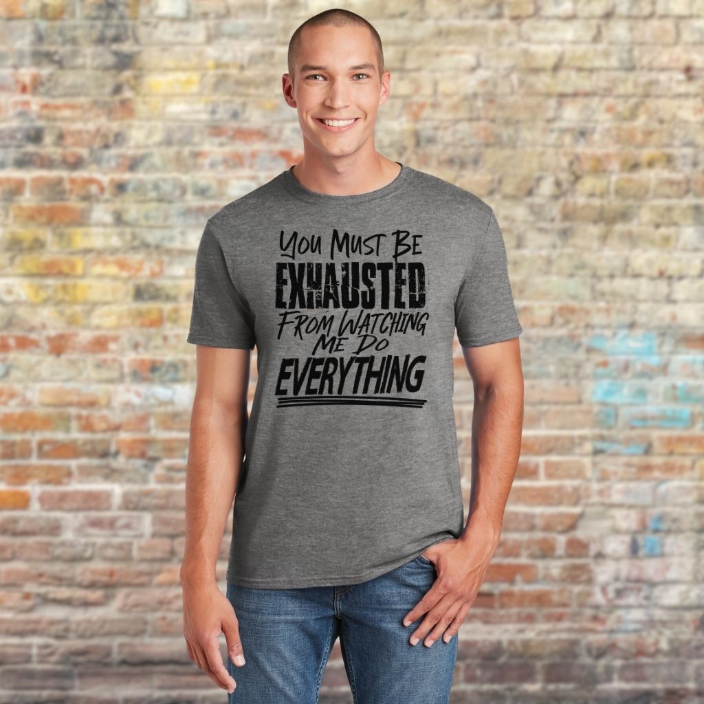 Soft cotton polyester funny slogan tee