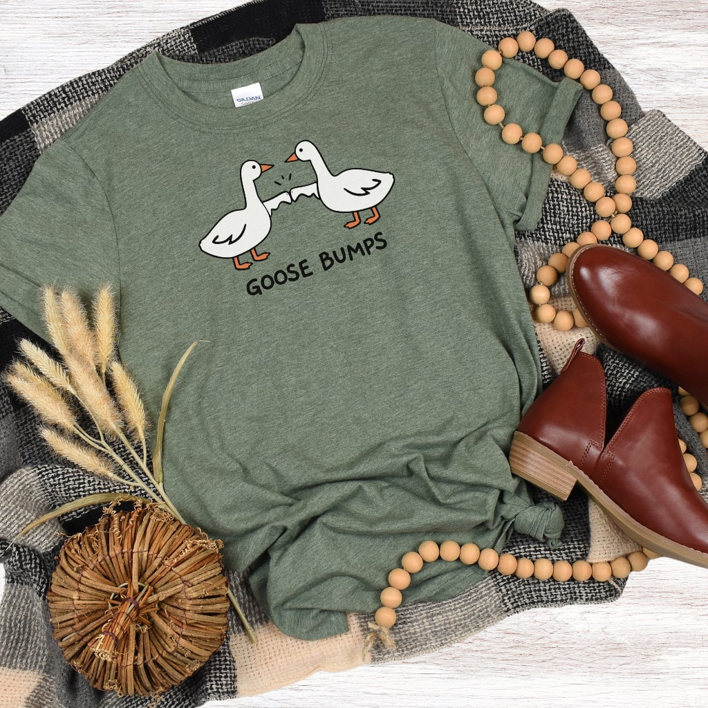 Goose Bumps T-shirt for women with funny graphic design