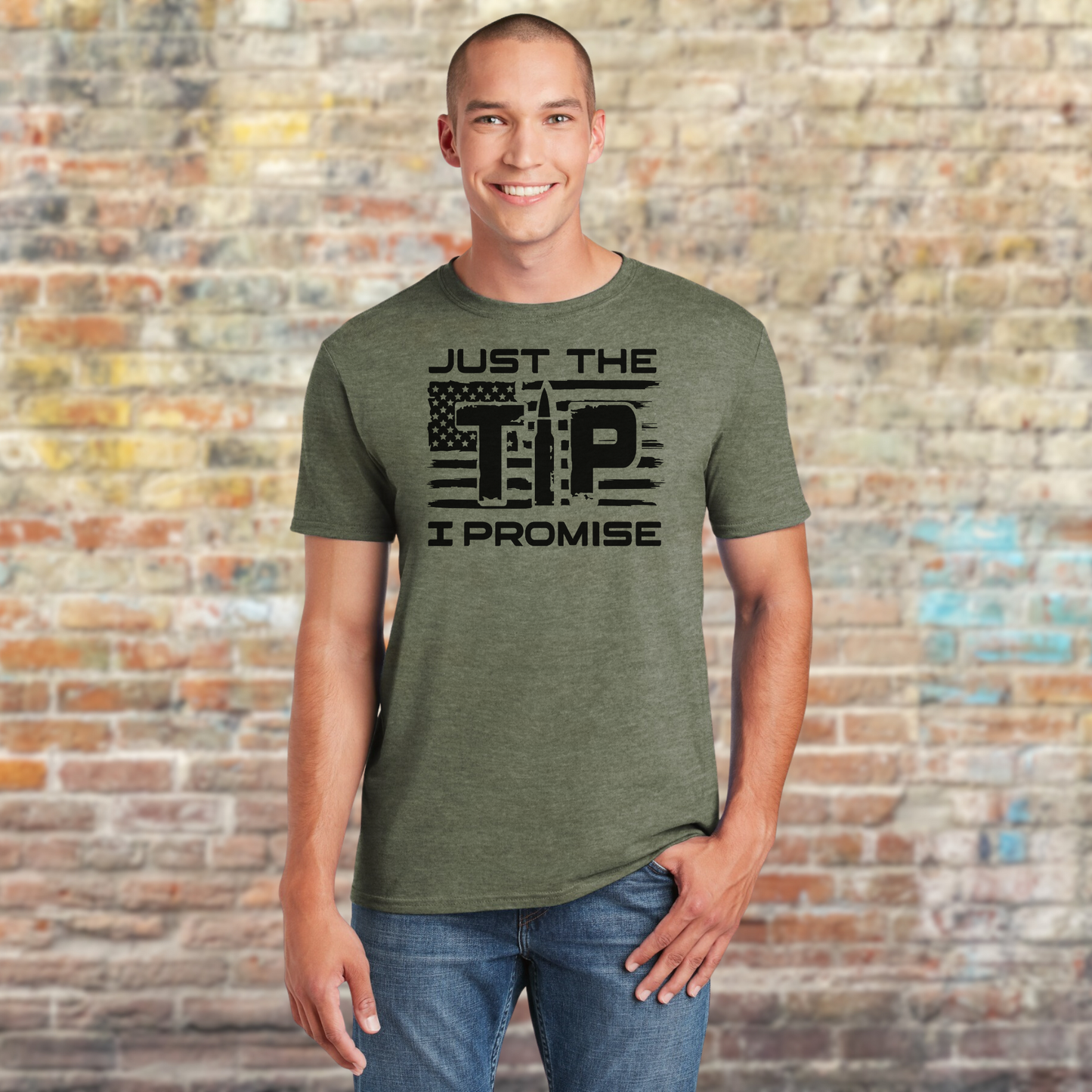 funny gun-themed t-shirt for men