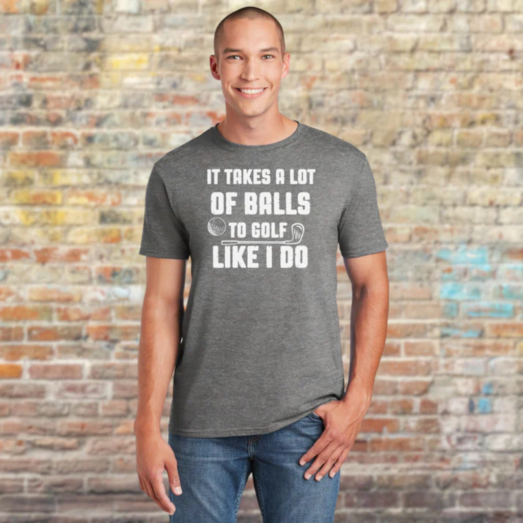 golf shirt with humorous quote