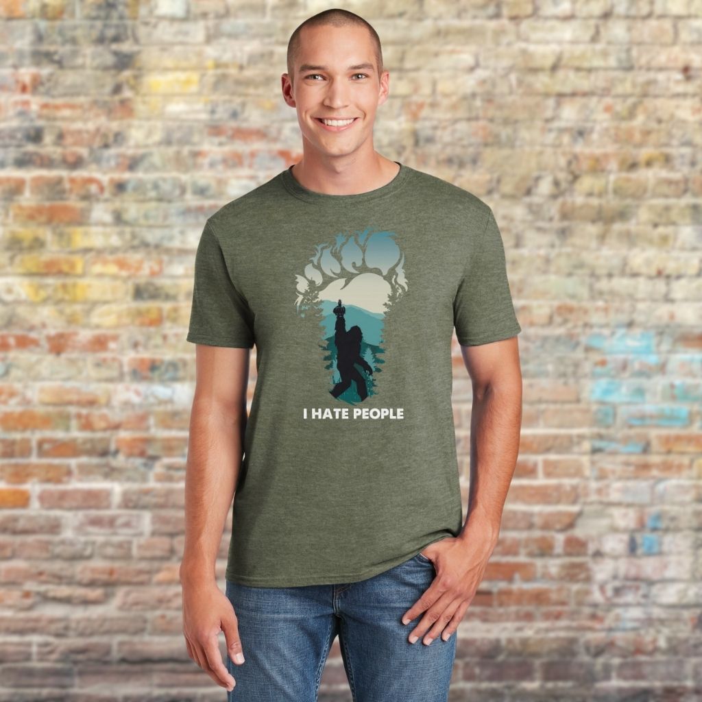 hilarious I Hate People Bigfoot shirt
