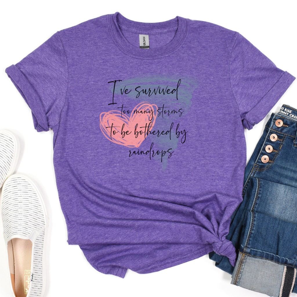 Inspirational quote t-shirt for strong women