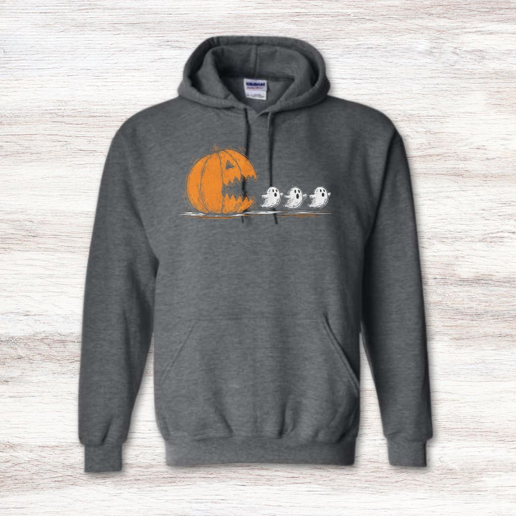 Pumpkin Pac Man Halloween sweatshirt for women