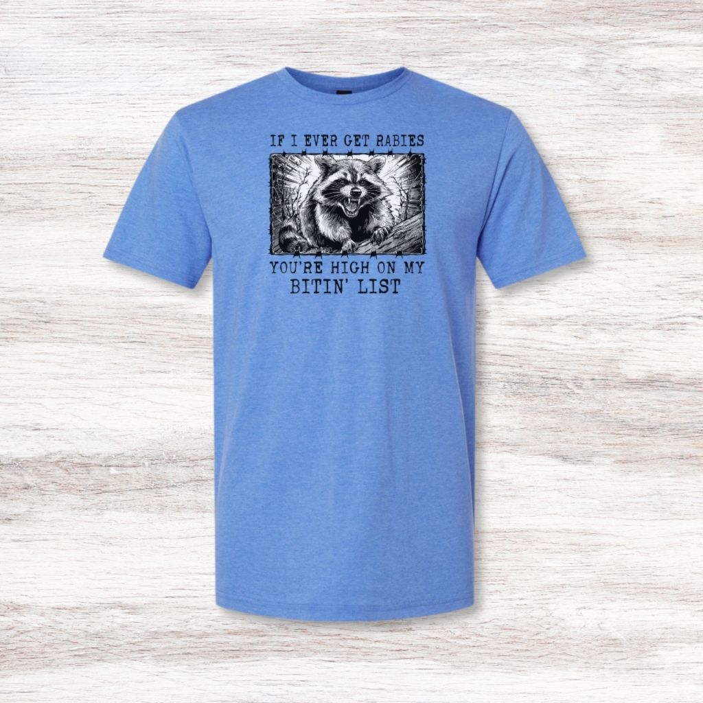quirky animal lover novelty raccoon graphic shirt