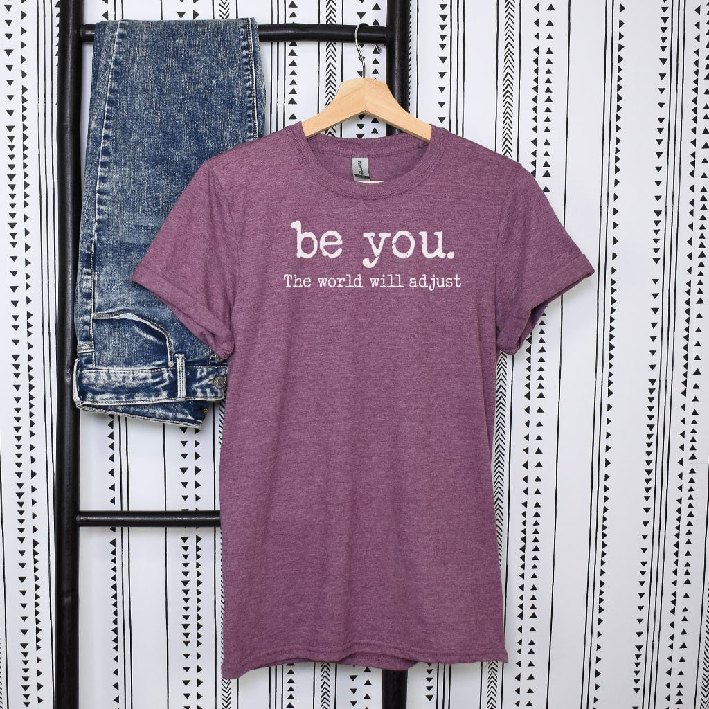 Soft cotton blend graphic tee with motivational message