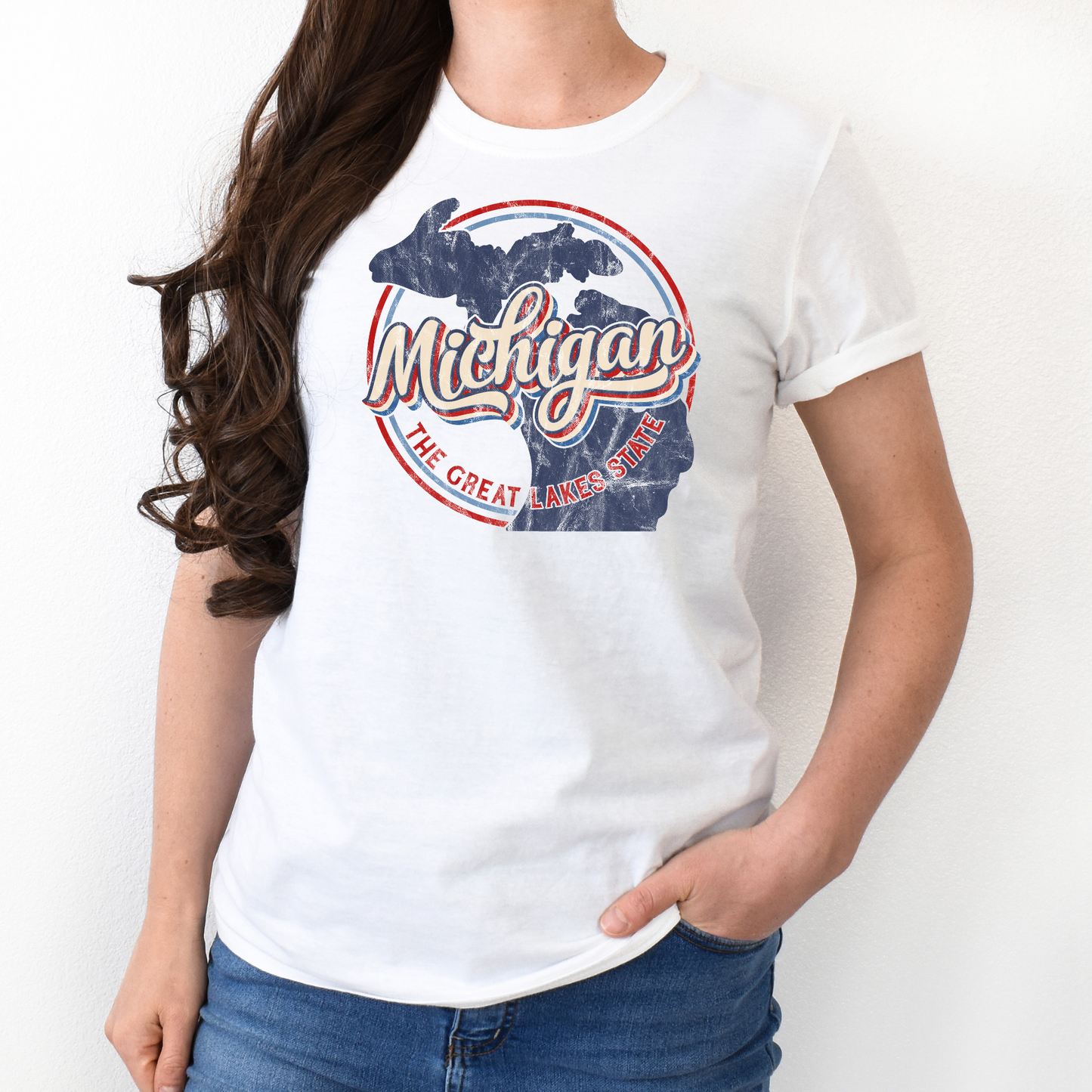 soft cotton Michigan graphic shirt