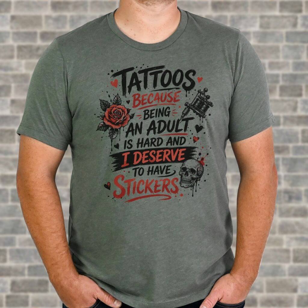 relatable adulting humor t shirt with bold graphic design lifestyle shot