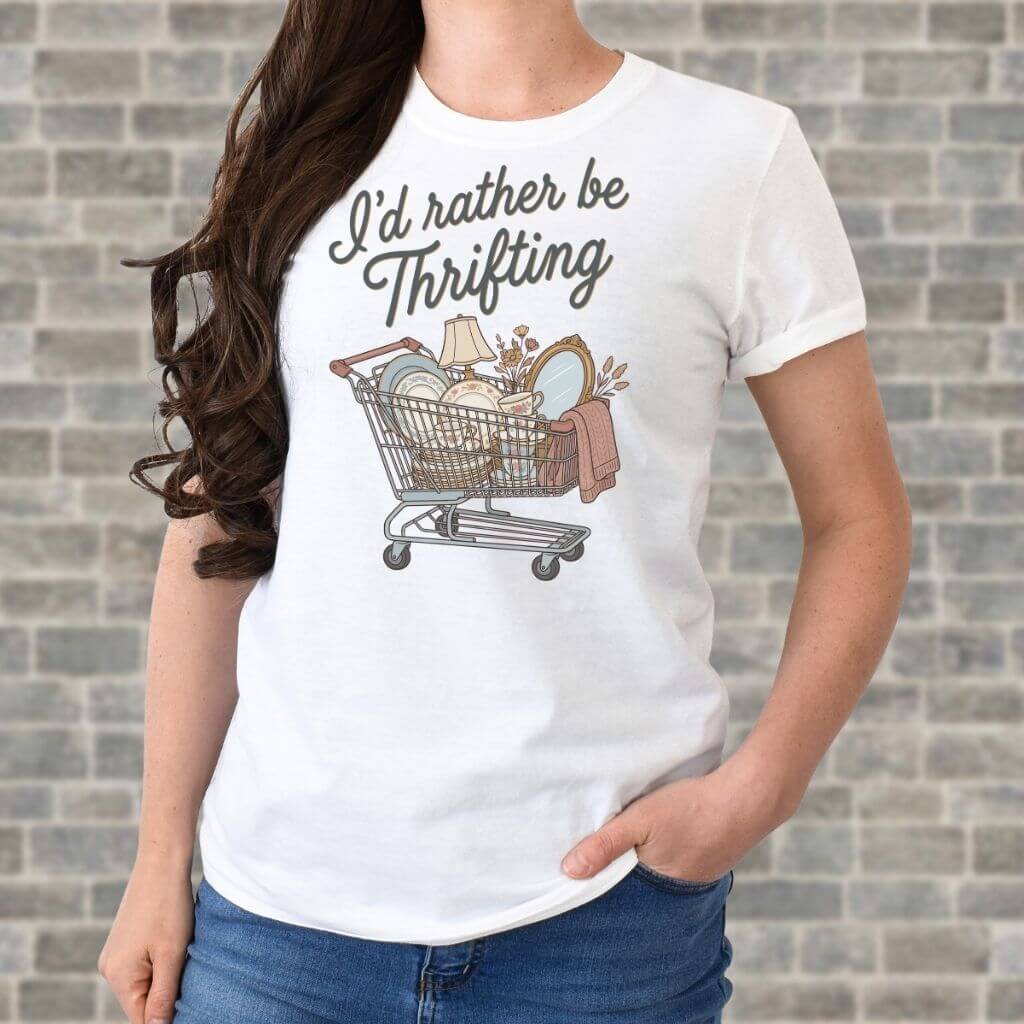 affordable thrift inspired t shirt design