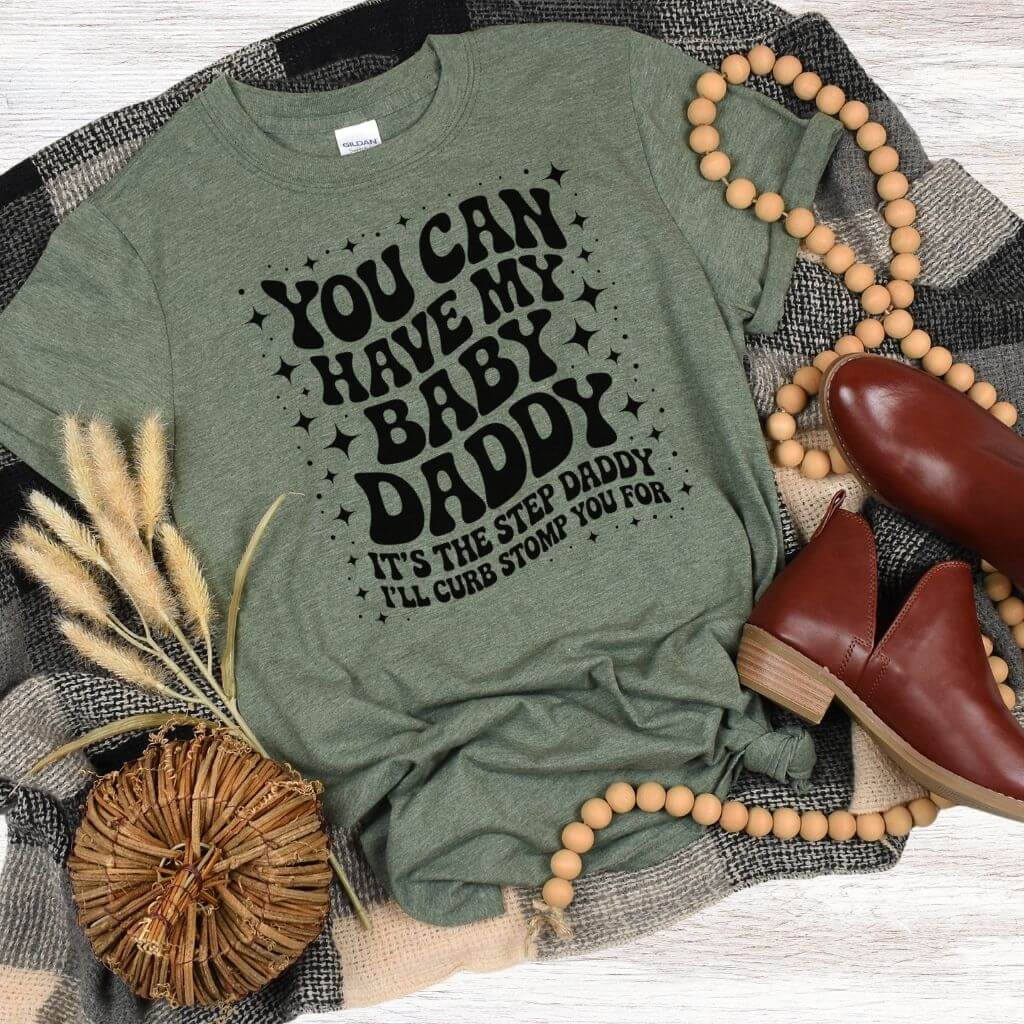 blended family quote tee bold text design