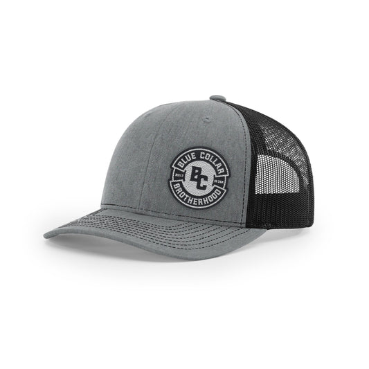 blue collar brotherhood laser patch hat