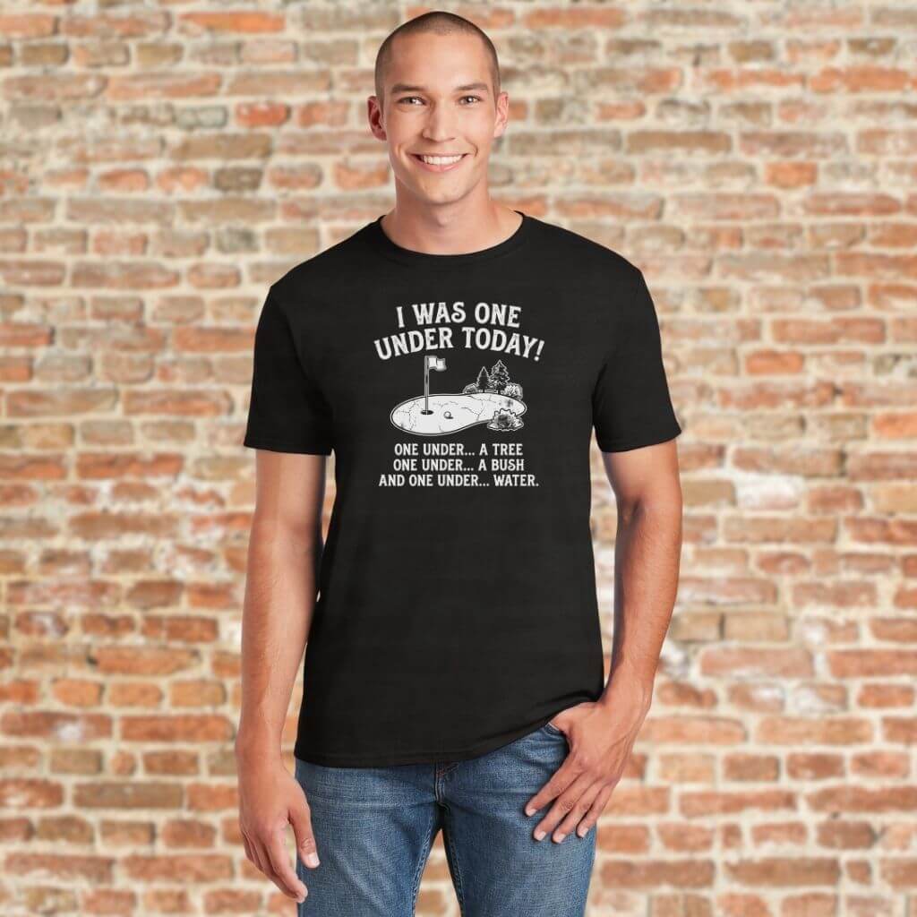 bold graphic golf shirt witty saying casual outfit