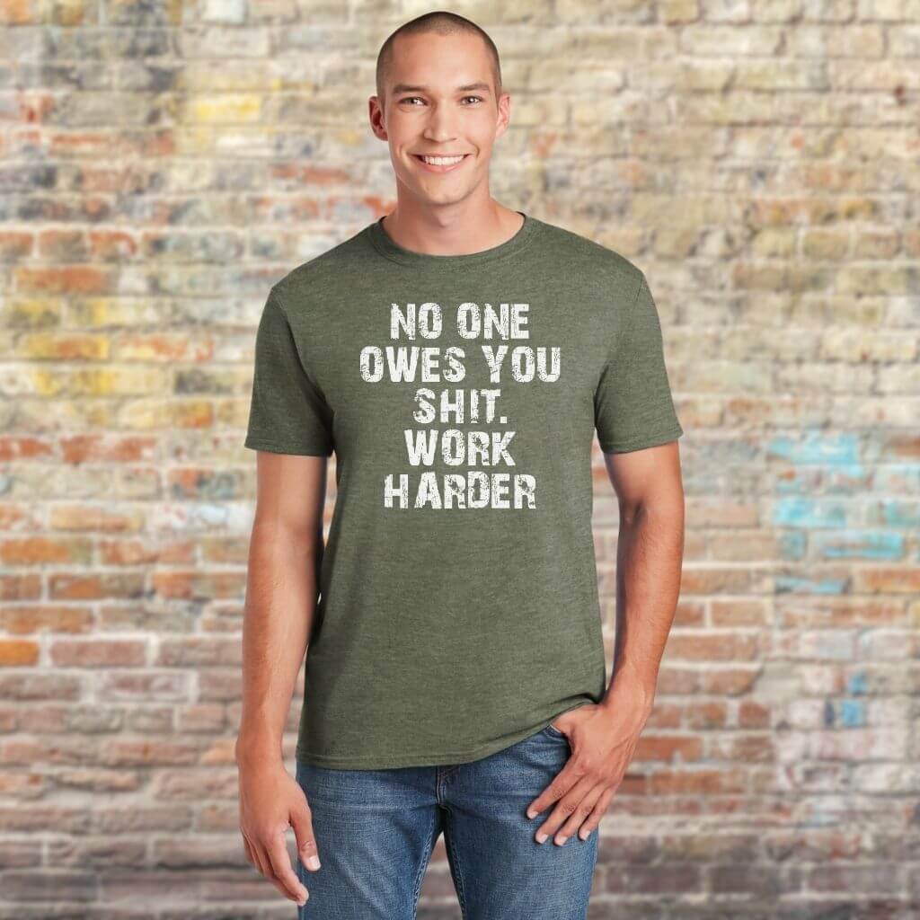 bold typography men’s motivational tee