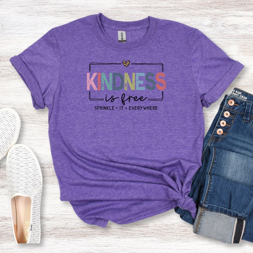 Comfort fit kindness slogan apparel