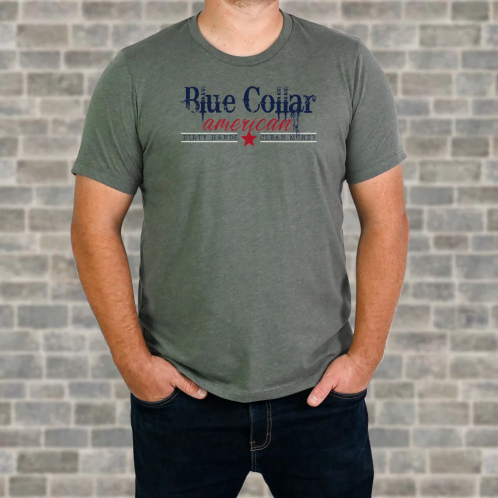 comfortable blue collar pride shirt
