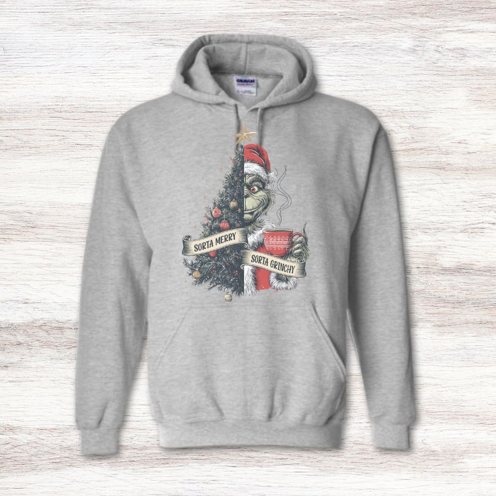 Comfortable winter sweatshirt with bold Christmas design