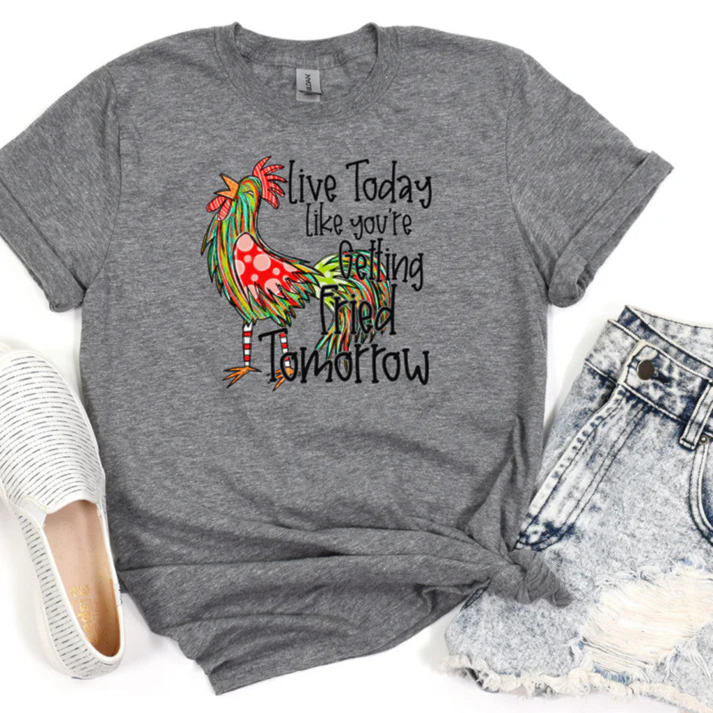 comfy t-shirt with chicken design