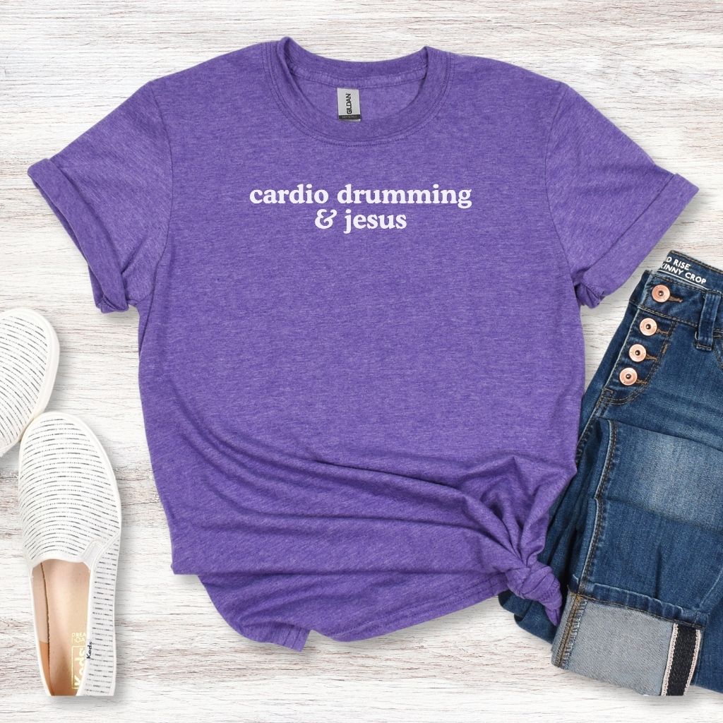 Faith and fitness graphic tee soft cotton blend
