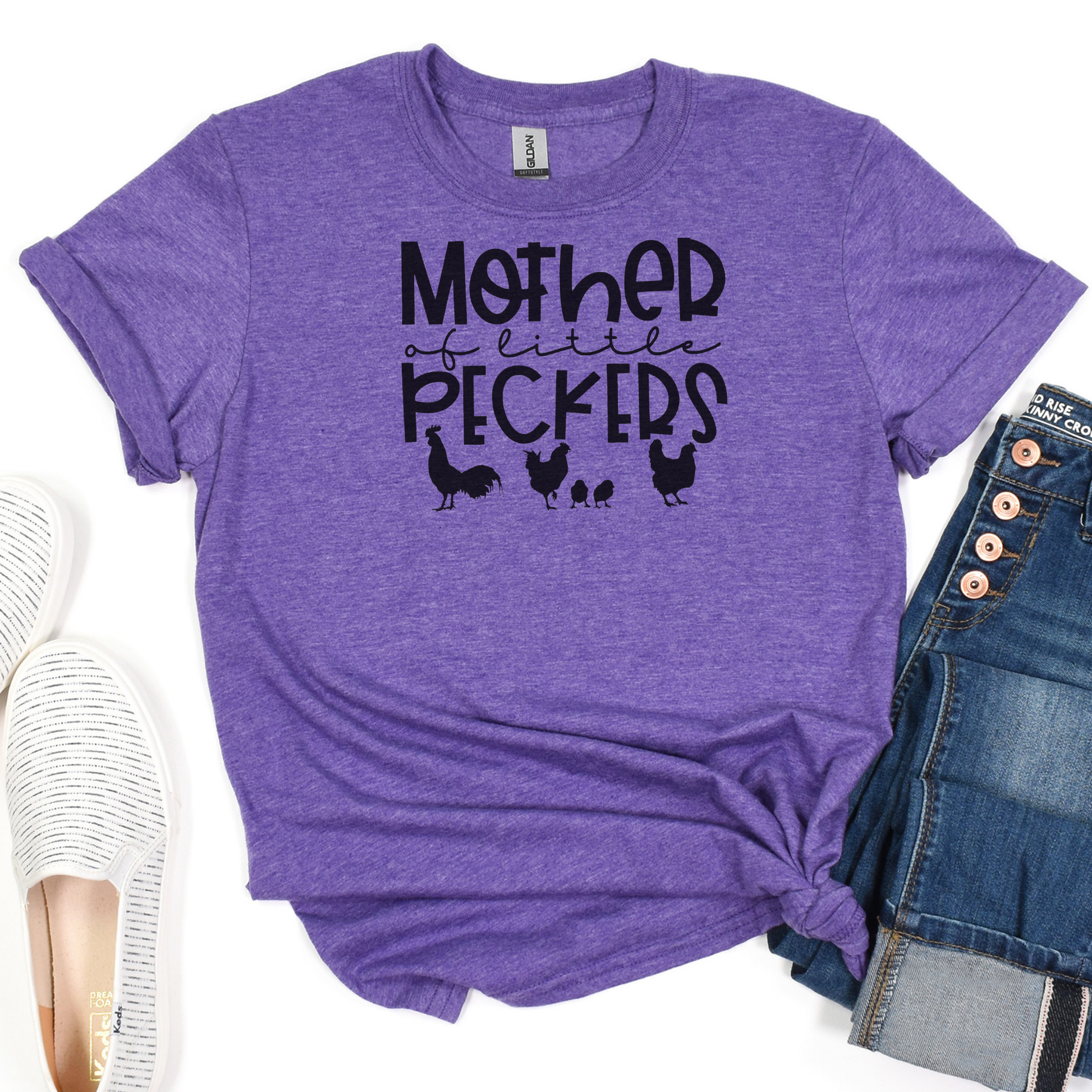 Casual farm-themed T-shirt for moms with humor
