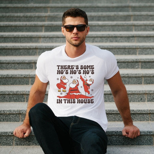 funny christmas ho’s ho’s ho’s graphic tee