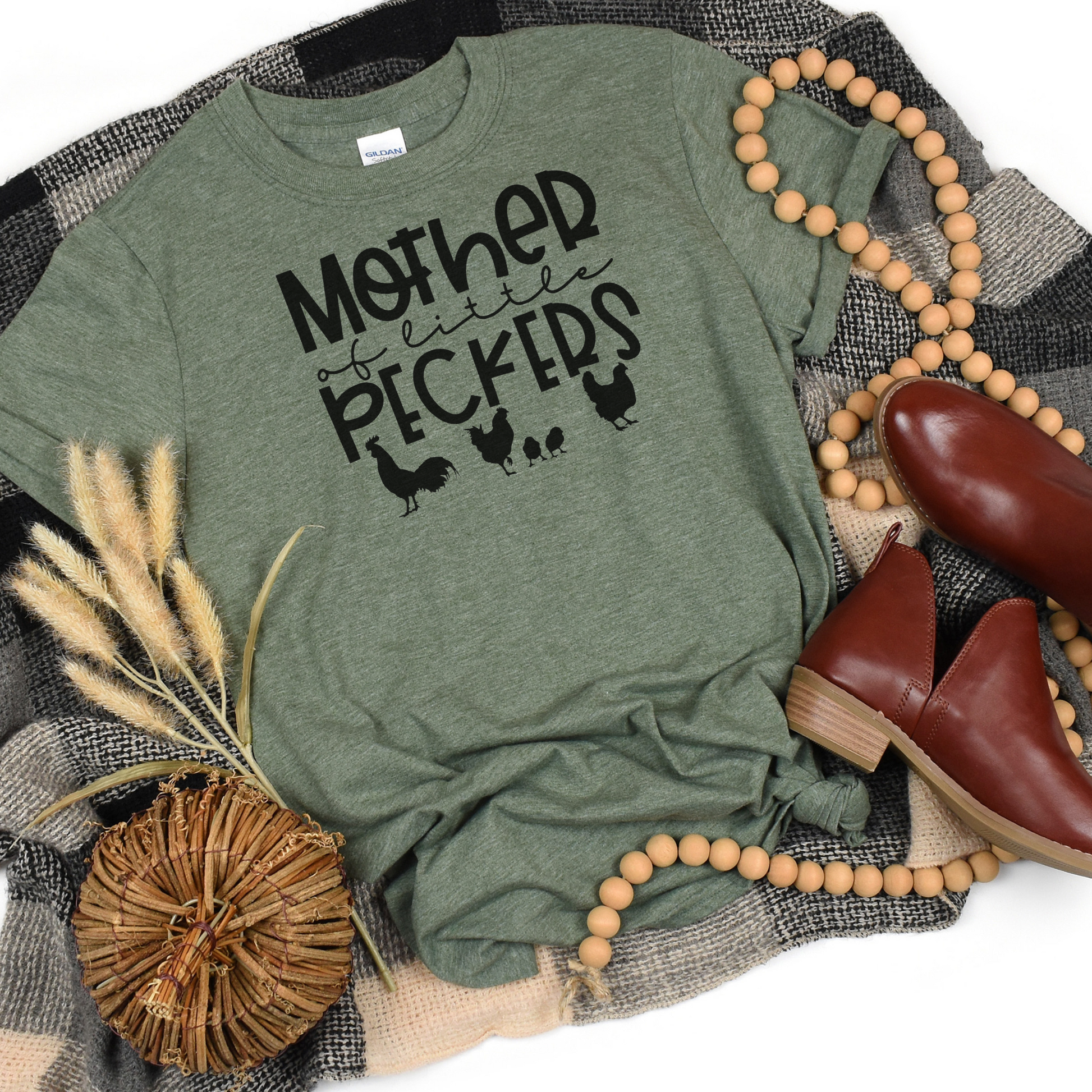 Hilarious country mom T-shirt with poultry pun