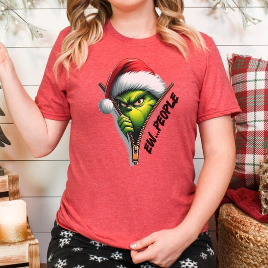 funny ew people christmas t-shirt design