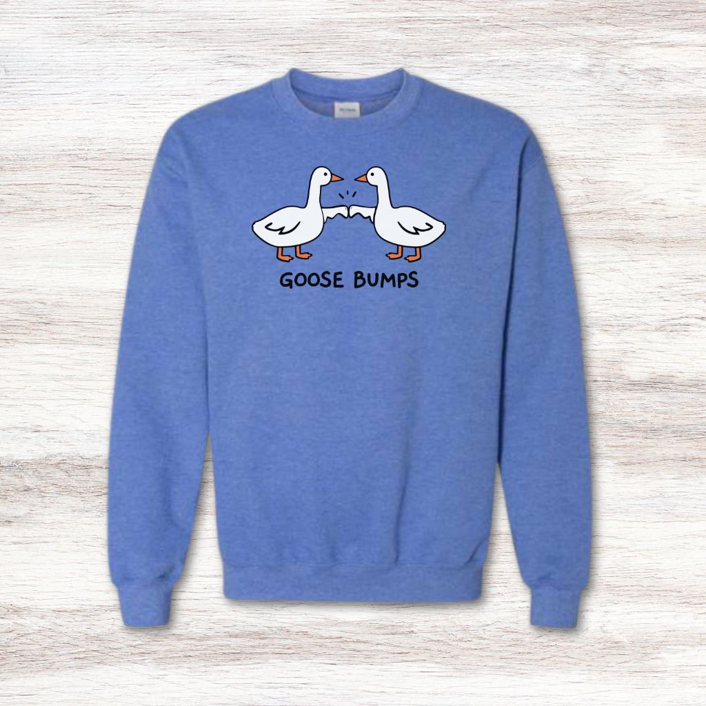 bold funny goose print sweatshirt