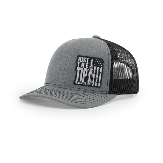 funny men's hat with leather patch