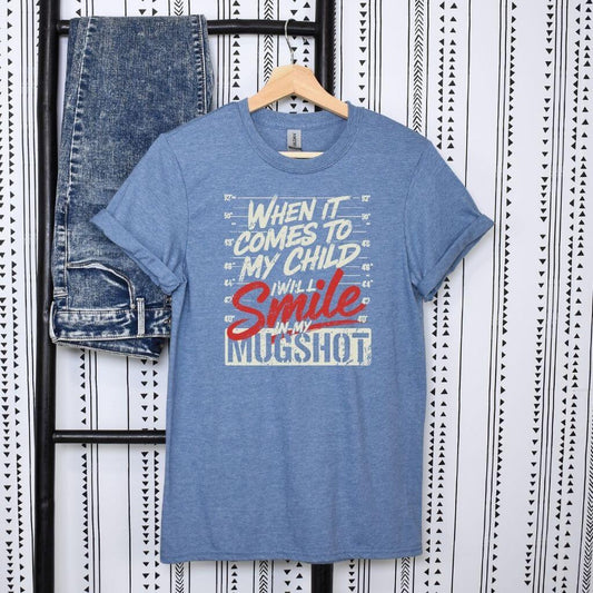 funny mug shot parent t-shirt