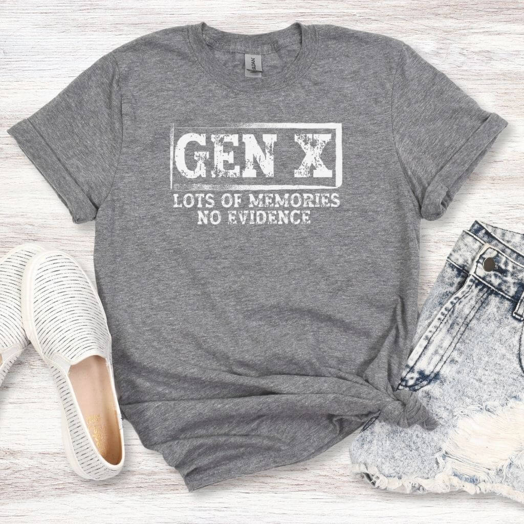 funny nostalgic Gen X t-shirt for adults