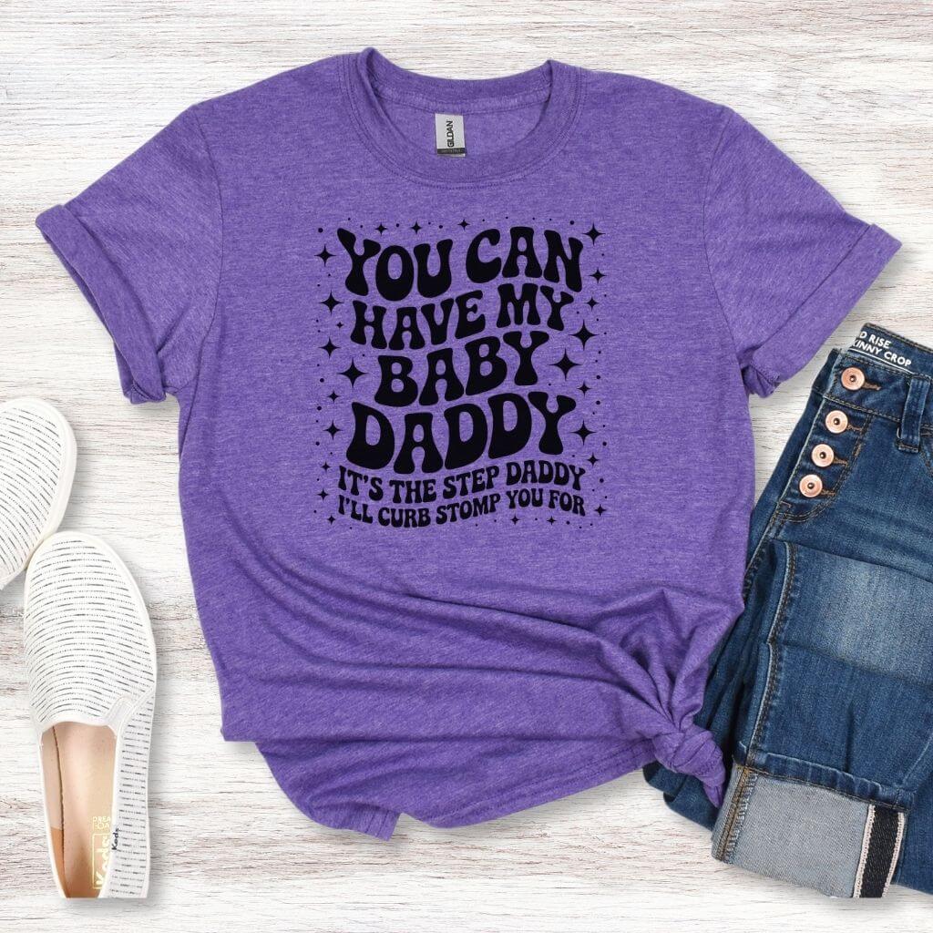 funny stepdad graphic t-shirt for women