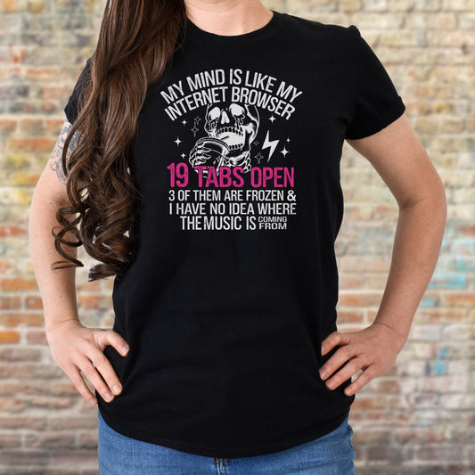 Unisex cotton blend humorous graphic tee with witty quote