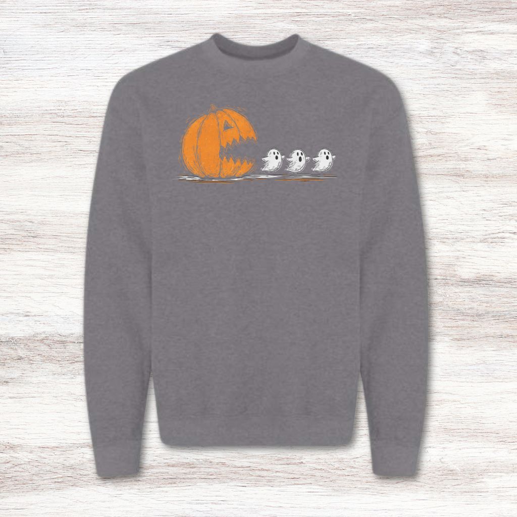 halloween gamer pacman ghost crewneck