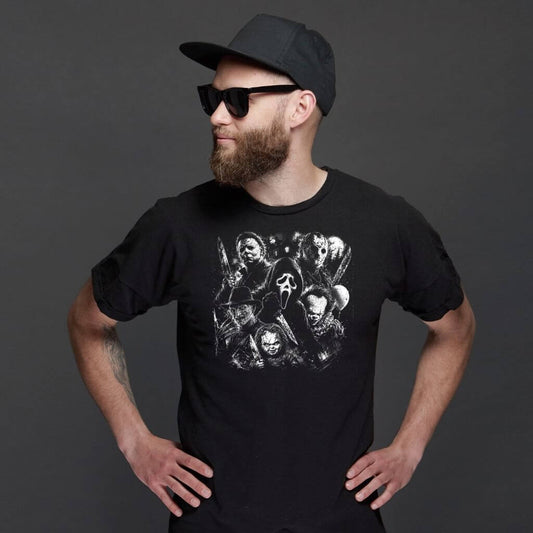 Halloween slasher movie killers t-shirt