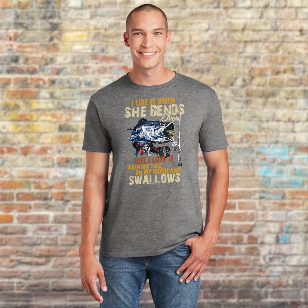 humorous angler graphic tee