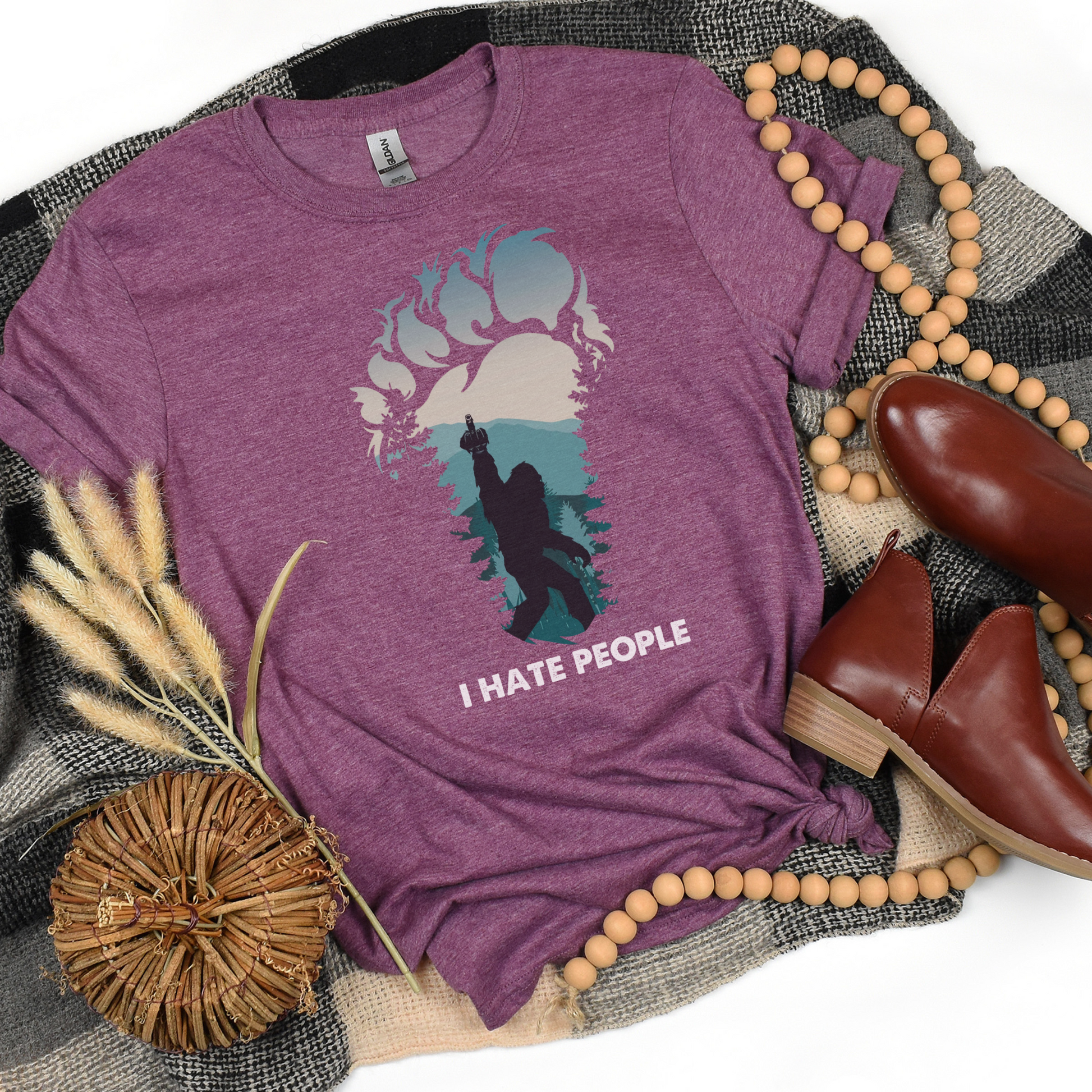 hilarious I Hate People Bigfoot shirt