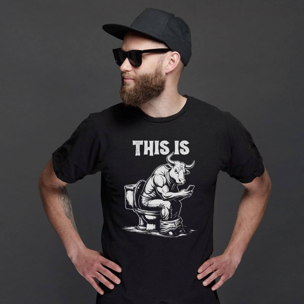 men’s humor graphic tee with bold slogan