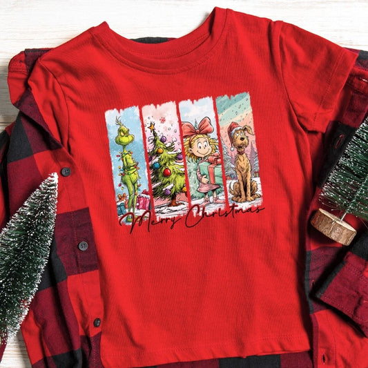 women’s merry christmas graphic tee