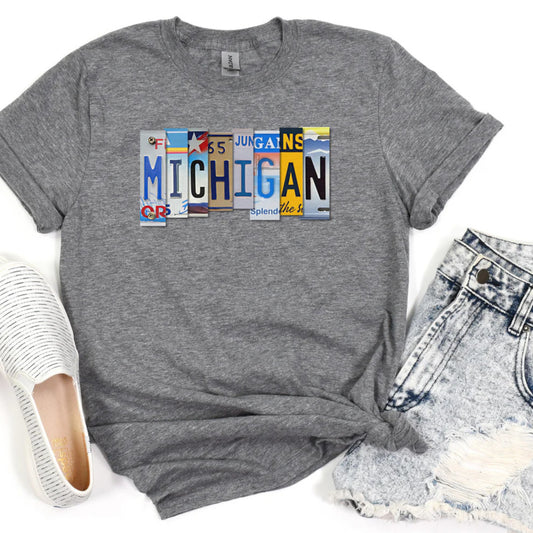 Michigan License Plate T-Shirt