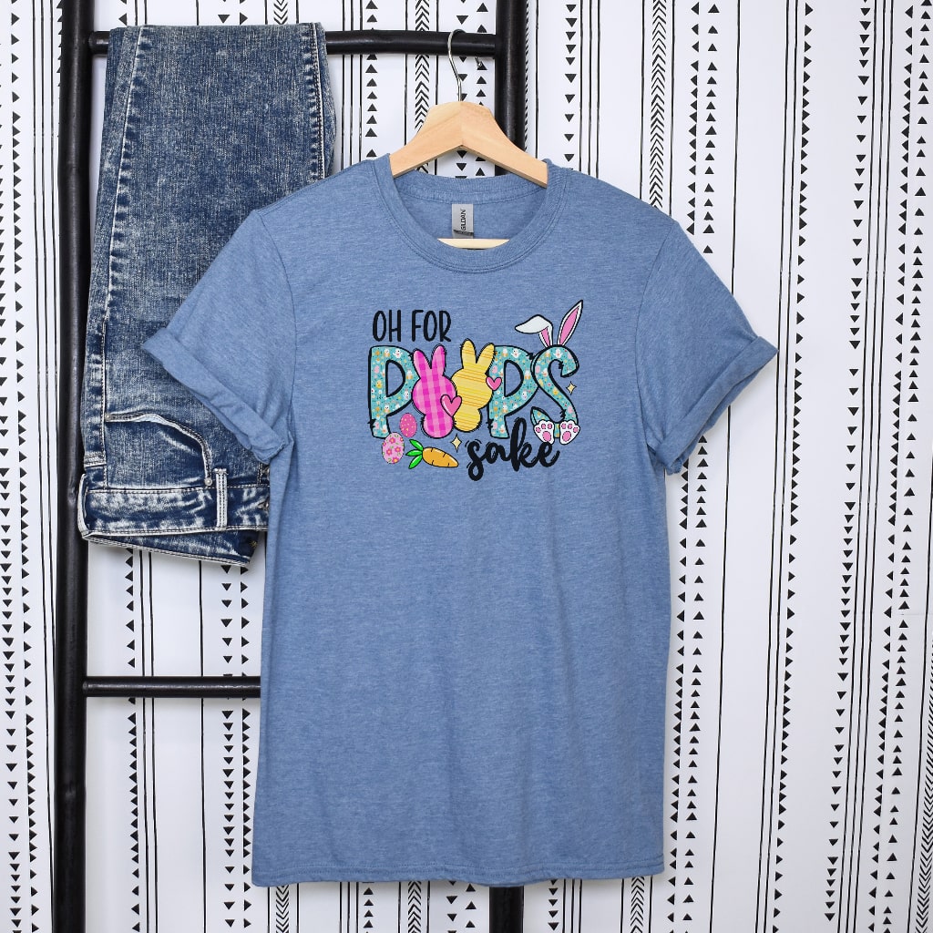 Pastel-colored spring graphic tee with a playful Easter pun