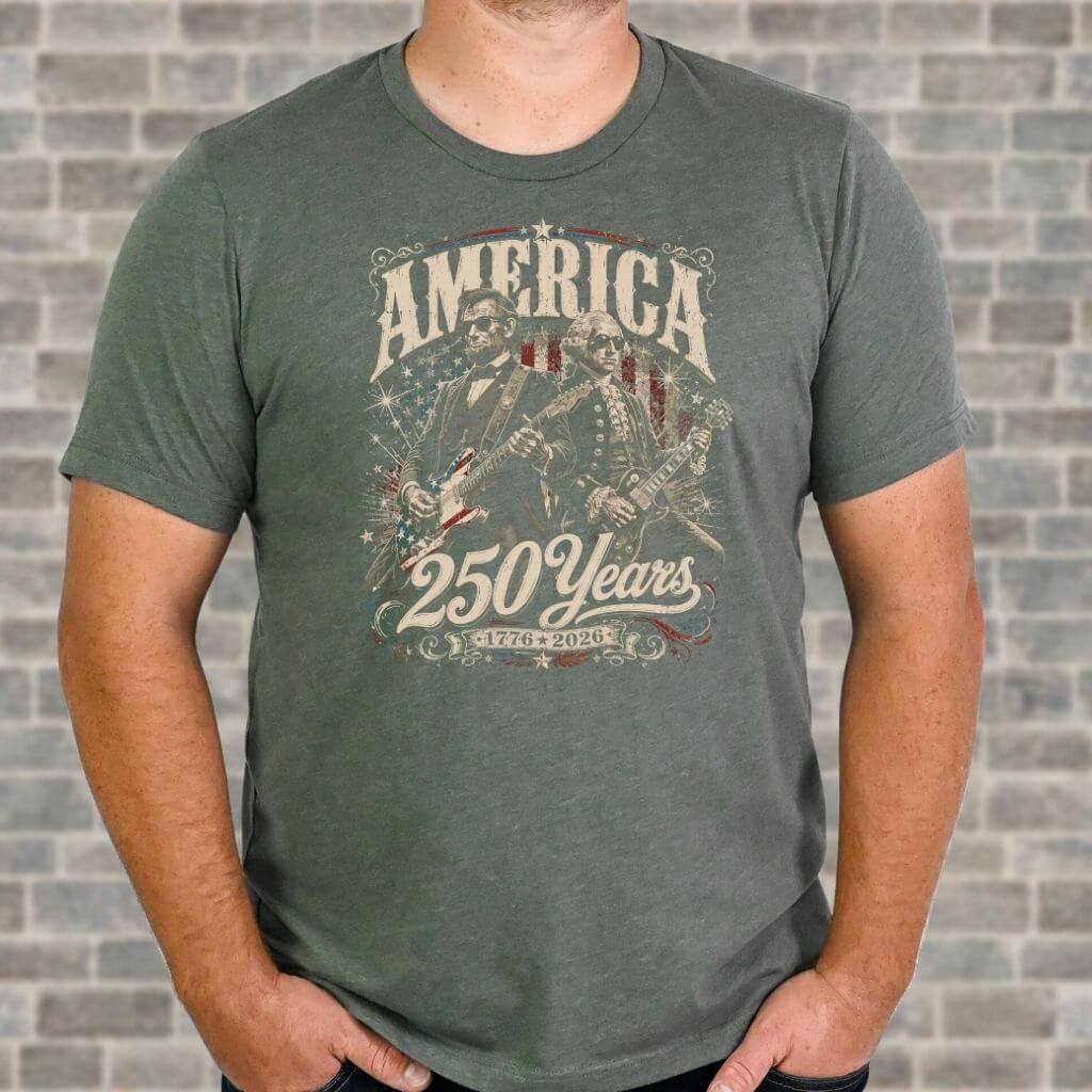 patriotic guitar graphic tee fourth of july unique design shirt