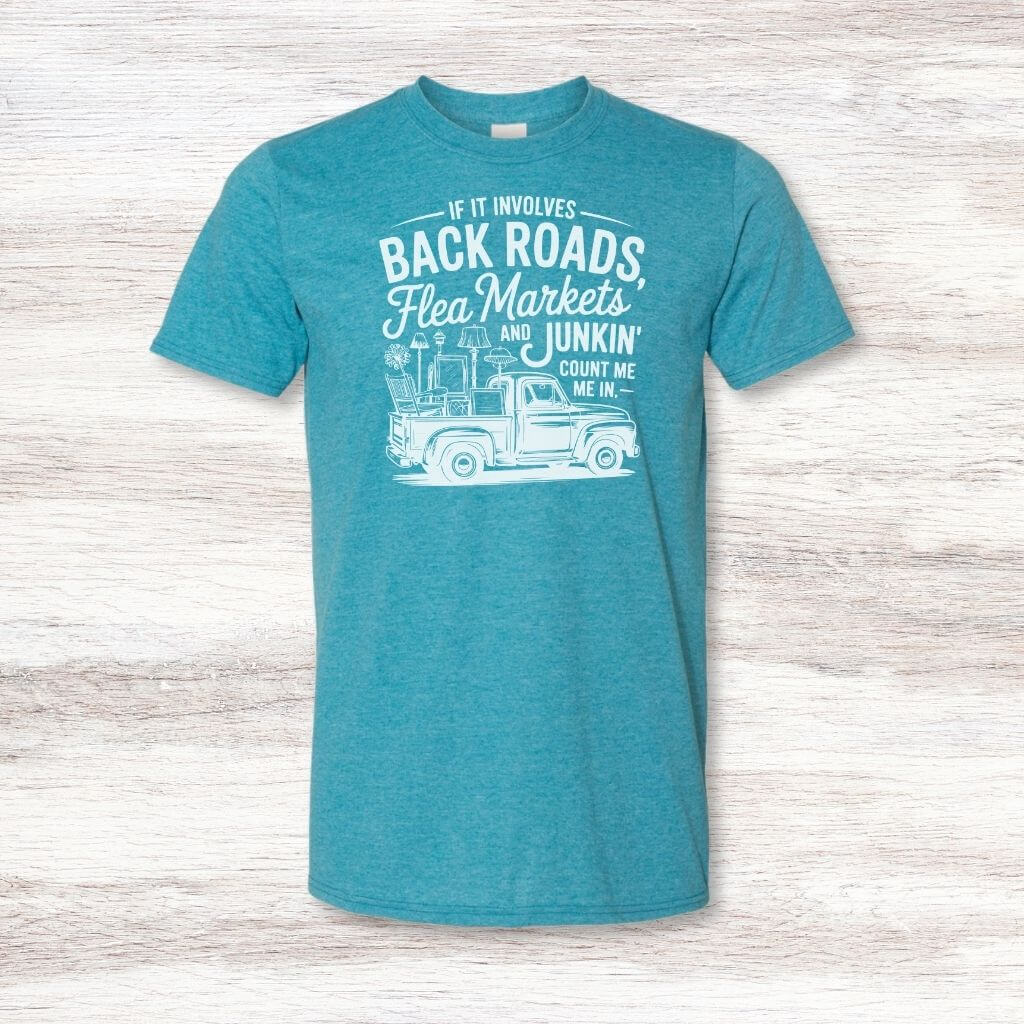 Rustic road trip adventure tee with unique print