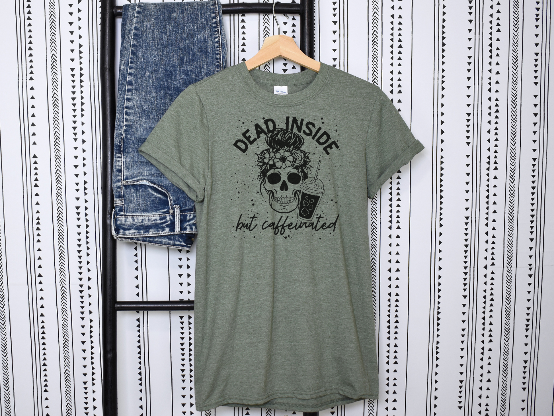 Hand applied design sarcastic tee for casual wear
