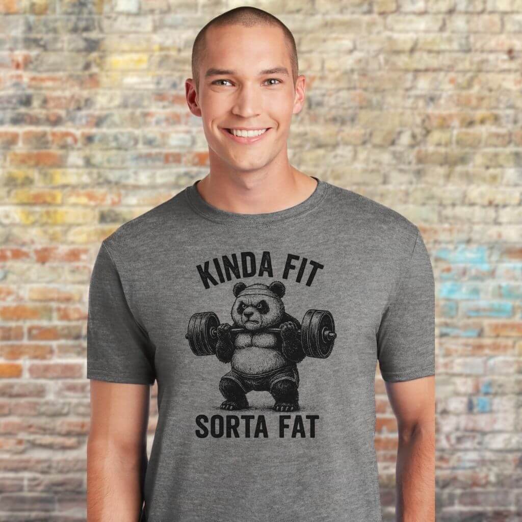 sarcastic workout graphic tee for men