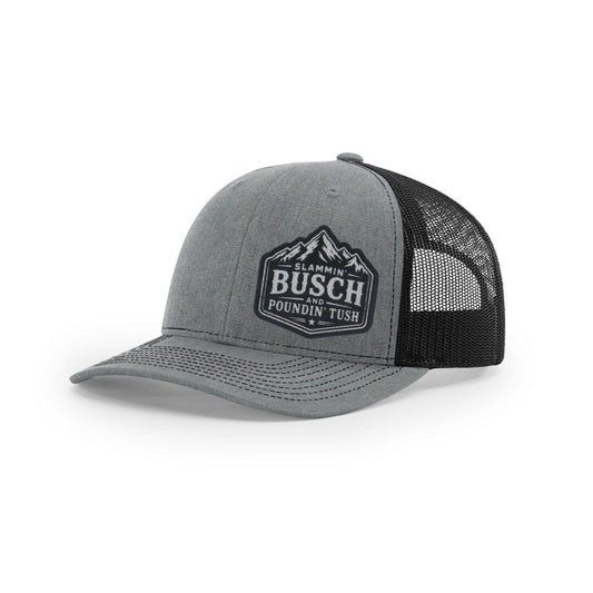 Slammin Busch And Poundin Tush leather patch hat for men funny design