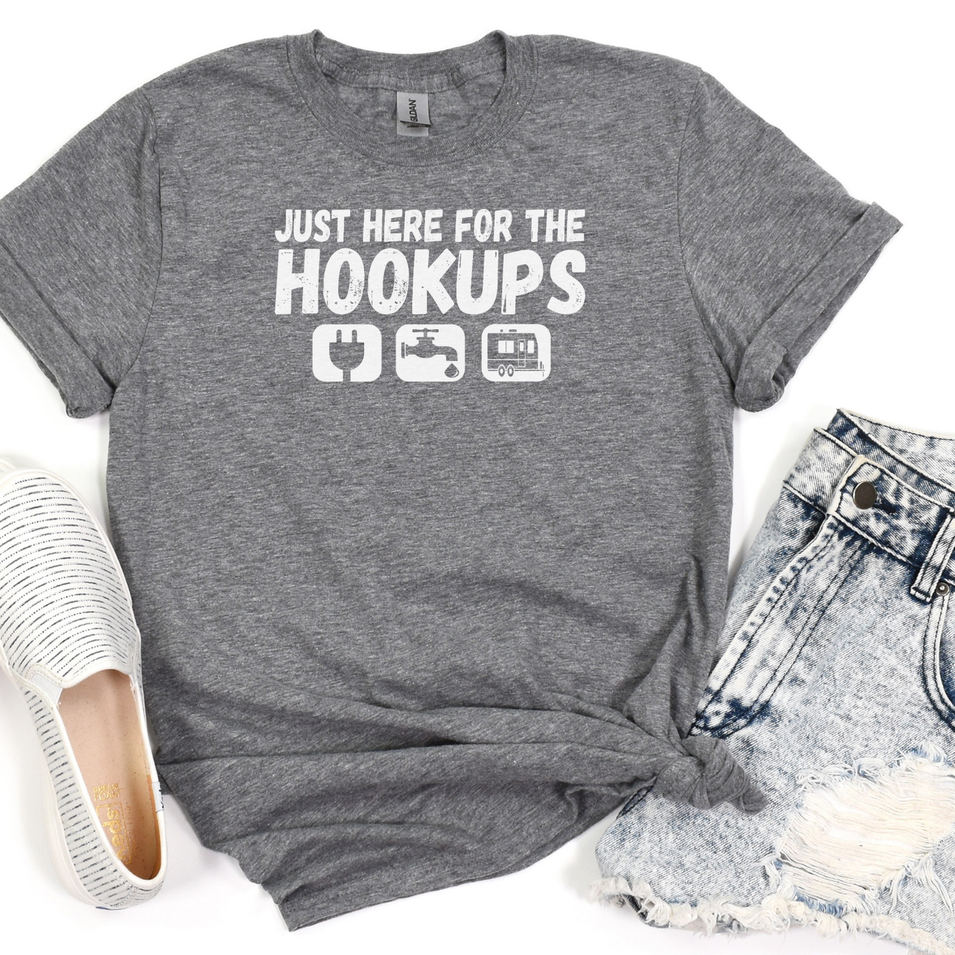 soft cotton blend camping tee